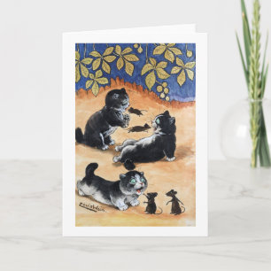 Carte Kittens et Rats, Louis Wain