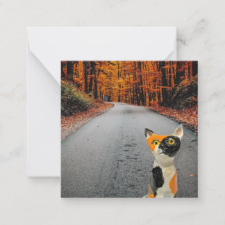 Carte Kitty Automne