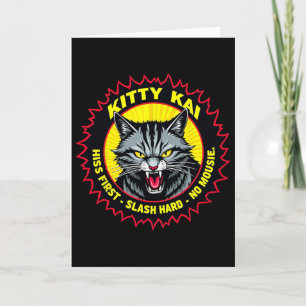 Carte Kitty Kai - Siffler d'abord - Trancher dur - Pas d