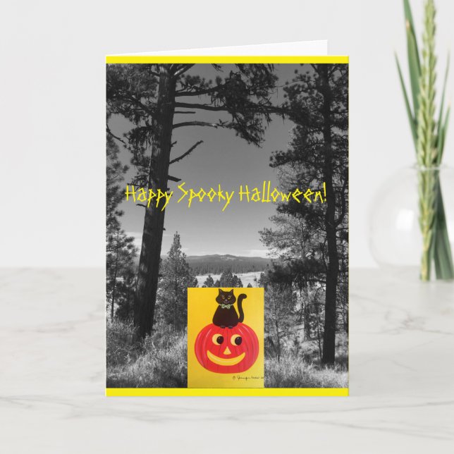 Carte Kitty Kitty ~ Bonne Halloween (Devant)