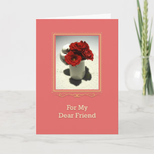 Carte Kitty & Roses à thé Ami spécial