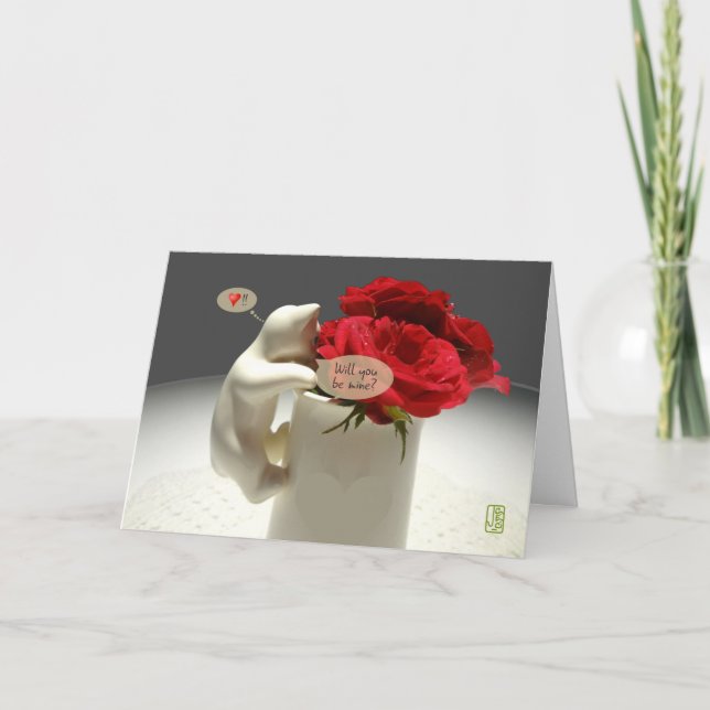 Carte Kitty & Tea Roses Serez-vous à moi Valentine (Devant)