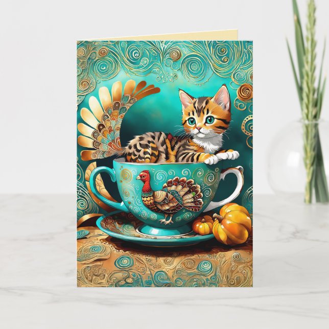 Carte Kitty's Thanksgiving Tea (Devant)