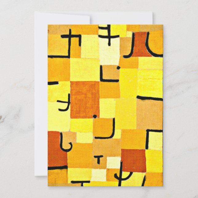 Carte Klee - Caractères en Jaune (Devant)