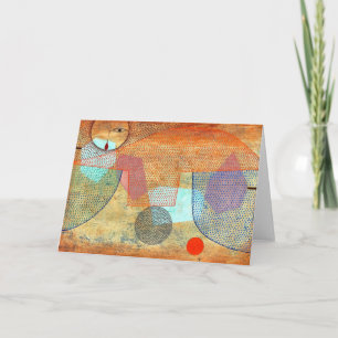 Carte Klee - Coucher de soleil, oeuvre abstraite,