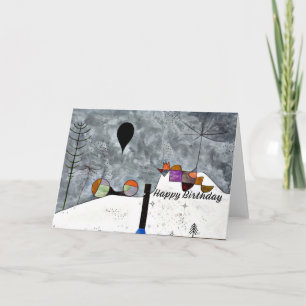 Carte Klee - Hiver, peinture de Paul Klee, vœux d'annive