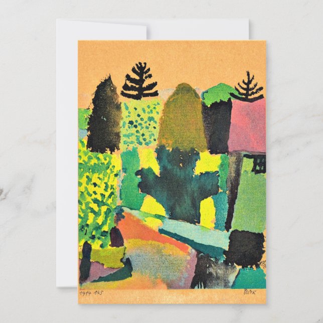 Carte Klee - Parc, oeuvres d'art abstraites (Devant)