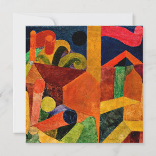 Carte Klee - Paysage avec drapeaux