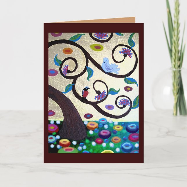 Carte Klimt avec les oiseaux (Devant)