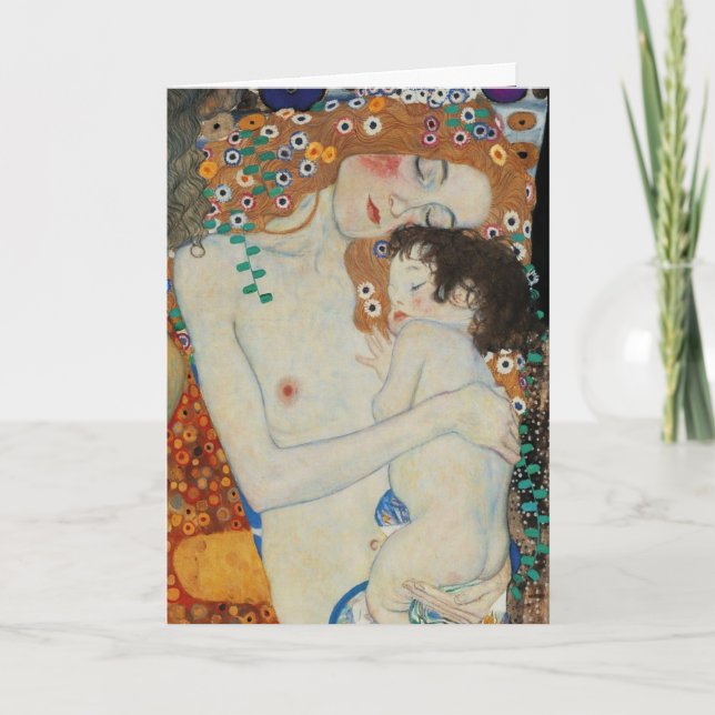 Carte Klimt, mère et enfant (Devant)