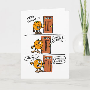 Carte Knock Knock Orange You Glad Je Me Souviens