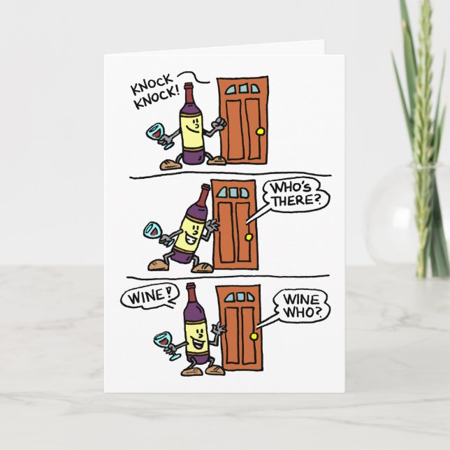 Carte Knock Knock Wine Not Celebrate Birthday (Devant)