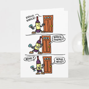 Carte Knock Knock Wine Not Celebrate Fête des pères