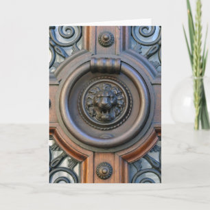 Carte Knock - Lion Door Knocker Blank Inside Card