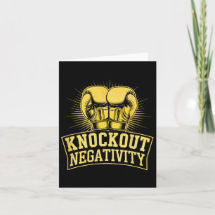 Carte Knockout Négativité Boxer Sports Force Gym Athl