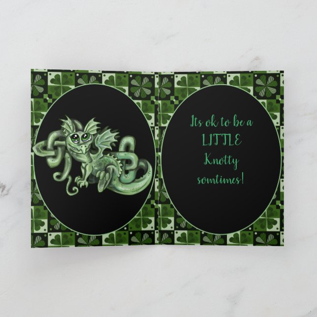 Carte Knotty Celtic Knot Dragon irlandais (Intérieur)