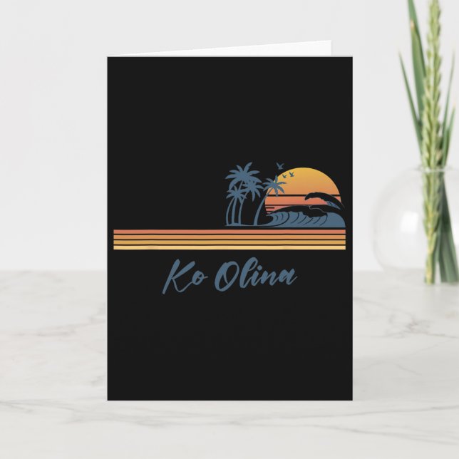 Carte Ko Olina Beach Hawaii Family Matching Vacation Sum (Devant)