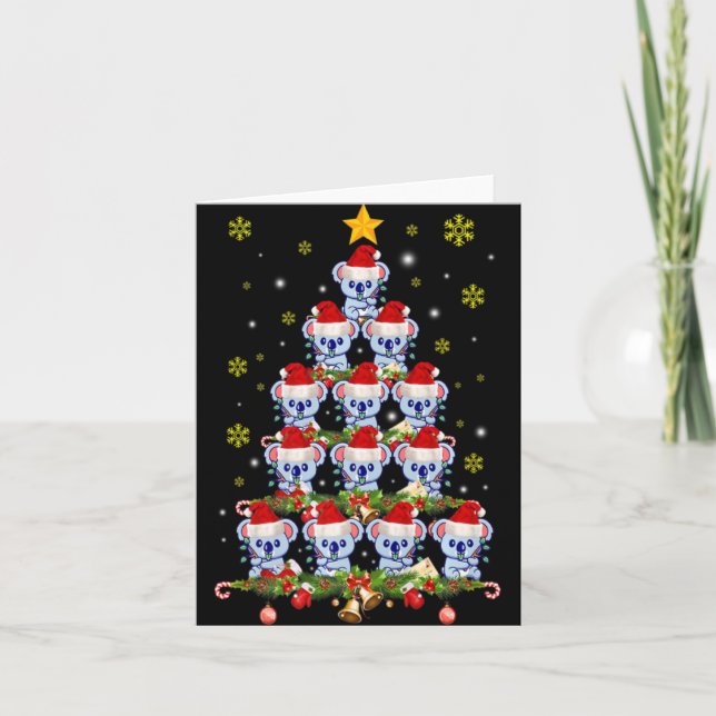 Carte Koala Animal Xmas Koala Christmas Tree T Shirt  (Devant)