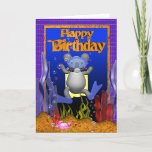 Cartes Plongeur D Anniversaire Zazzle Ca