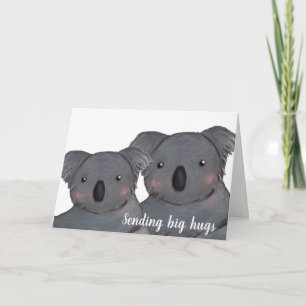 Carte Koala envoyant de gros câlins