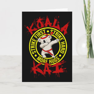 Carte Koala Kai Drôle Dojo de Karaté Ninja Koala Hug Mor