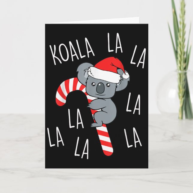 Carte Koala La La La - Aussie Xmas Pun Funny Australian  (Devant)