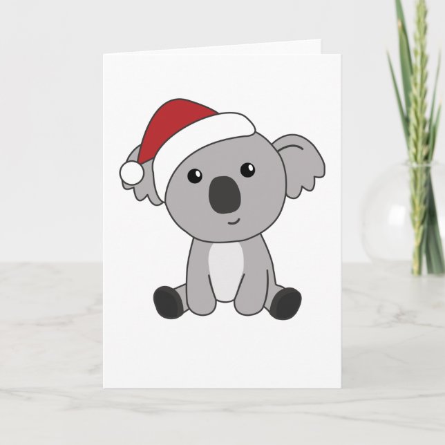 Carte Koala Noël Neige Animaux d'hiver Koalas (Devant)