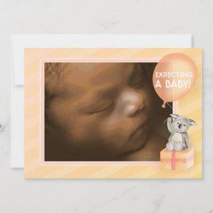 Carte koala orange Faire-part de grossesse