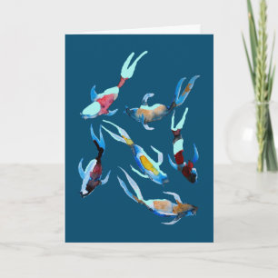 Carte Koi Fish aquarelle