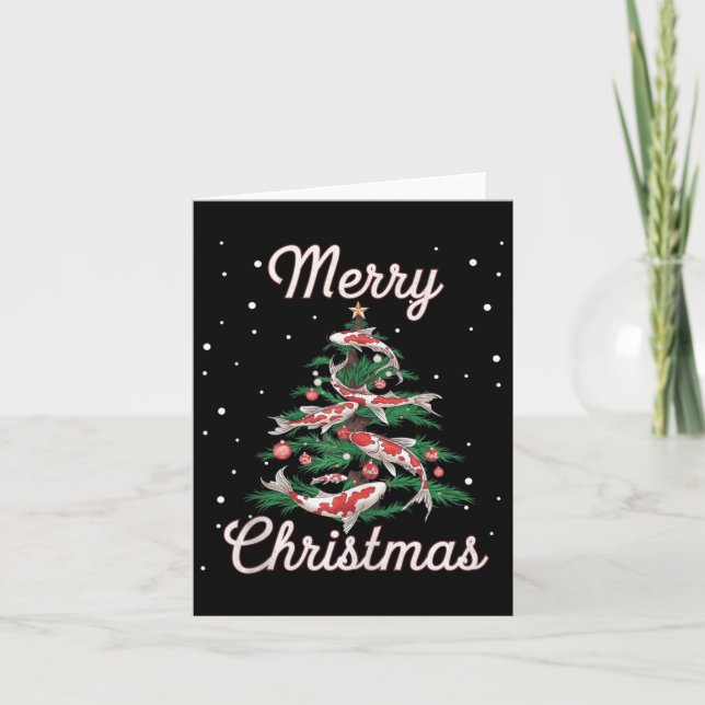 Carte Koi Fish Xmas Tree Koi Carp Christmas Tree (Devant)