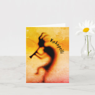Carte Kokopelli Joy Good Luck Note Card