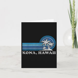 Carte Kona Hawaii Beach Famille Vintage Vacances d'été