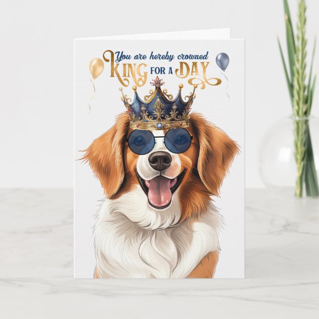 Carte Kooikerhondje Chien King pour une journée d'annive (Devant)