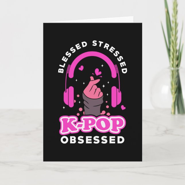 Carte Kpop K-pop Fan Girl (Devant)
