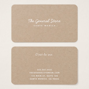 Carte Kraft simple personnalisée