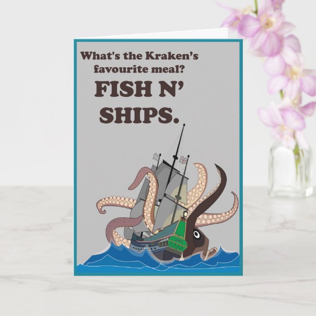 CARTE KRAKEN JOKE. (Orchidée)