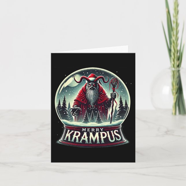 Carte Krampus Arrive En Ville Horreur Joyeux Krampus Chr (Devant)