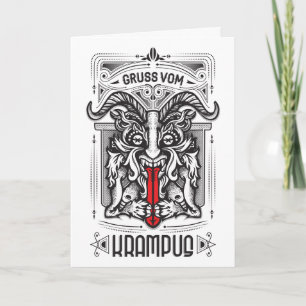 Carte Krampus avec Poème amusant