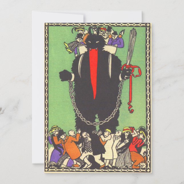 Carte Krampus collecte les mauvaises personnes (Devant)