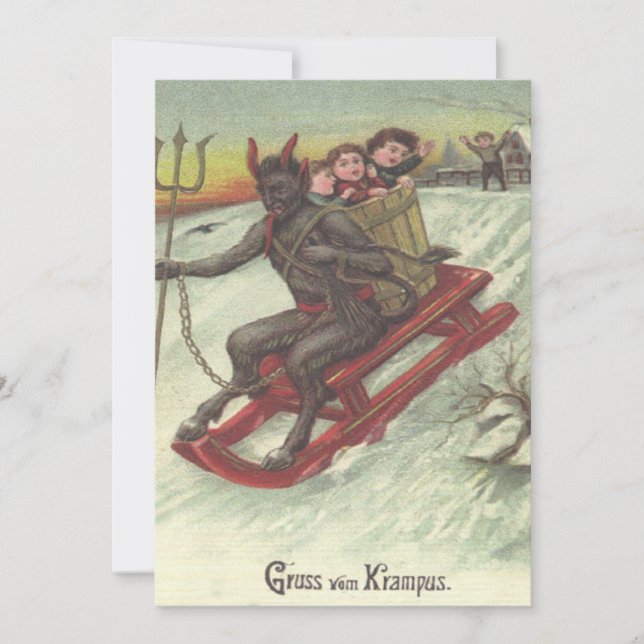 Carte Krampus Kidnapping Kids (Devant)
