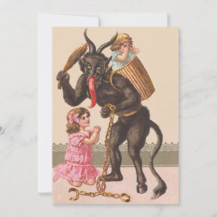 Carte Krampus Punir les enfants Chaîne de commutation