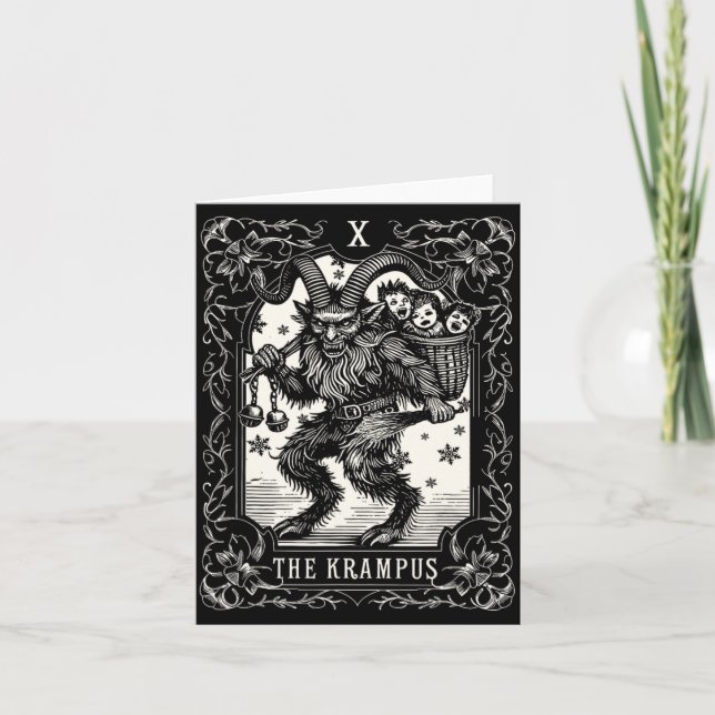 Carte Krampus Tarot Card Design Christmas Season Evil Pa (Devant)