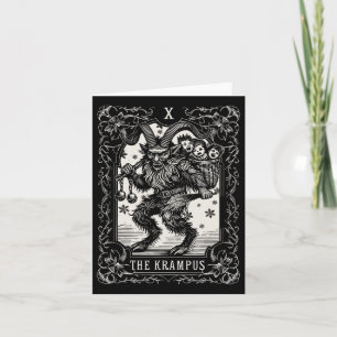 Carte Krampus Tarot Card Design Noël Saison Evil Pa