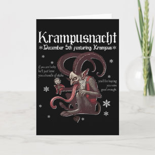 Carte Krampusnacht Noël Monstre Krampus Amant Fête