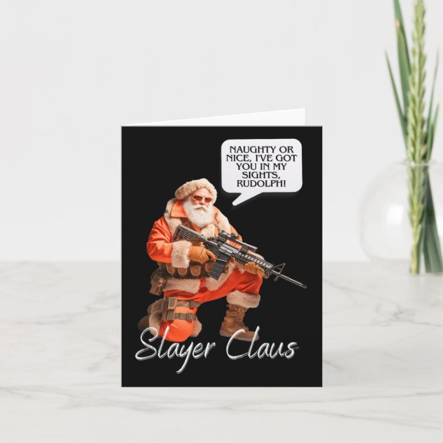 Carte Kris Kringle Festive Chasse Xmas Santa Claus Camo (Devant)