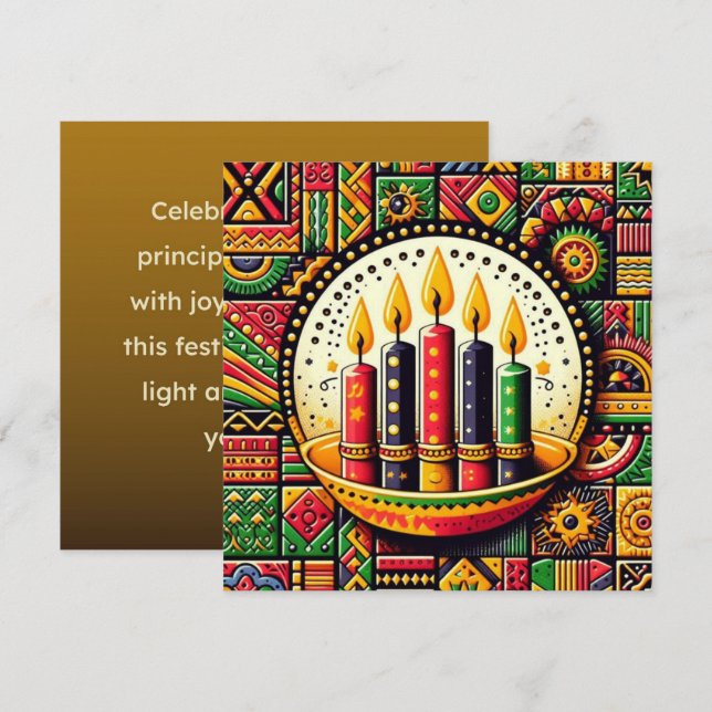 Carte Kwanzaa  (Devant / Derrière)