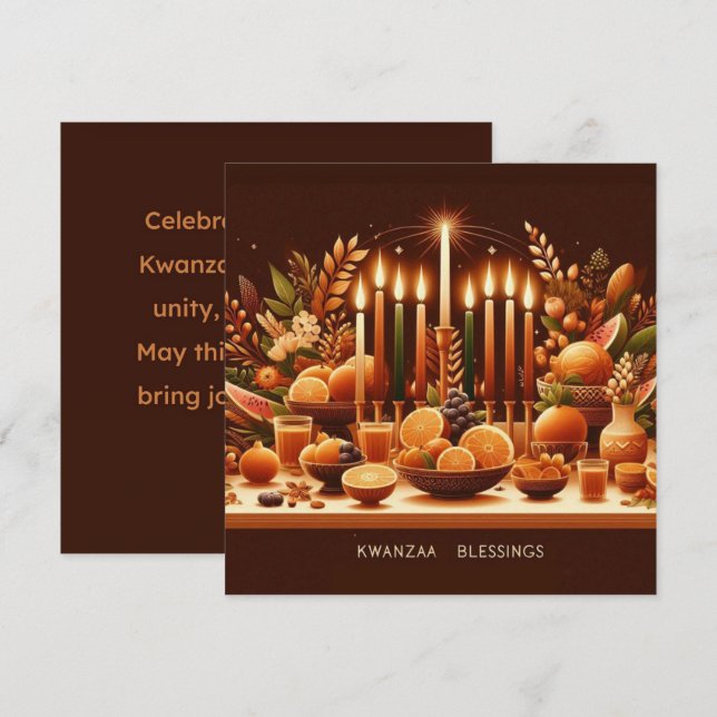 Carte Kwanzaa  (Devant / Derrière)