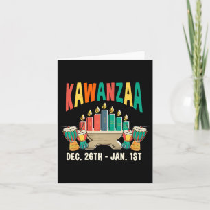 Carte Kwanzaa 26 déc. - 1er janvier Bougies Kinara Pan A