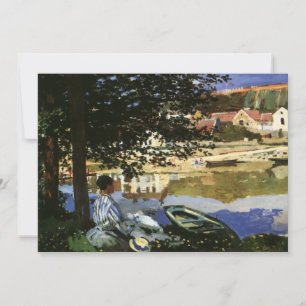 Carte La Banque de la Seine, Bennecourt de Claude Monet