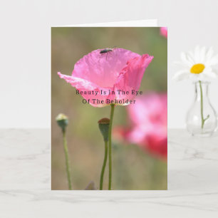 Carte La beauté est une fleur de pavot (photographie par